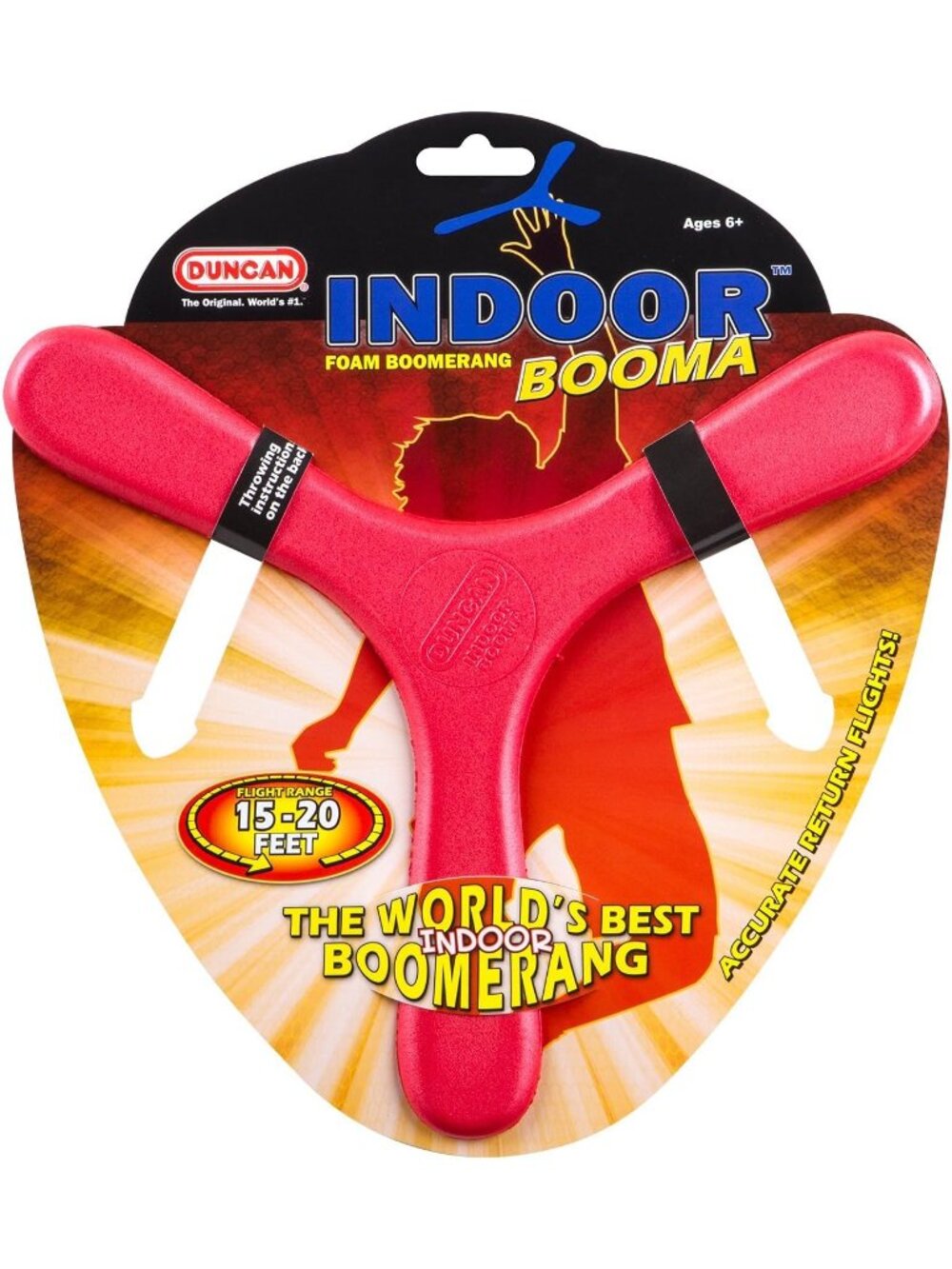 Duncan Indoor Foam Boomerang Booma -Red For Age 6+ New w/Tag Add-On Item